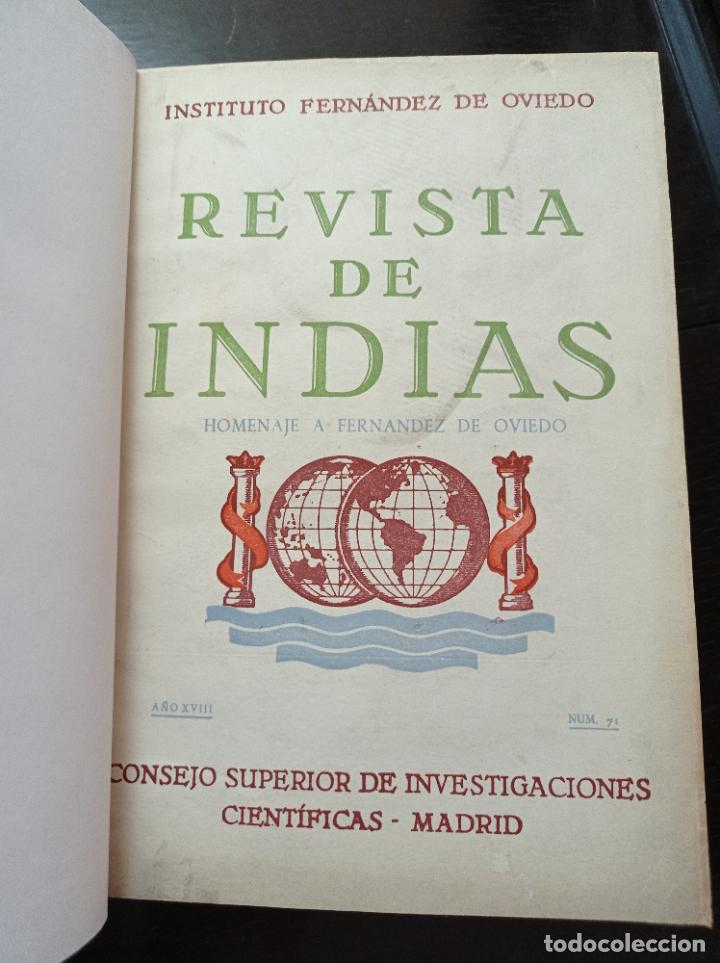 Libros de segunda mano: REVISTA DE INDIAS - A&Ntilde;O 1958 COMPLETO - Foto 2
