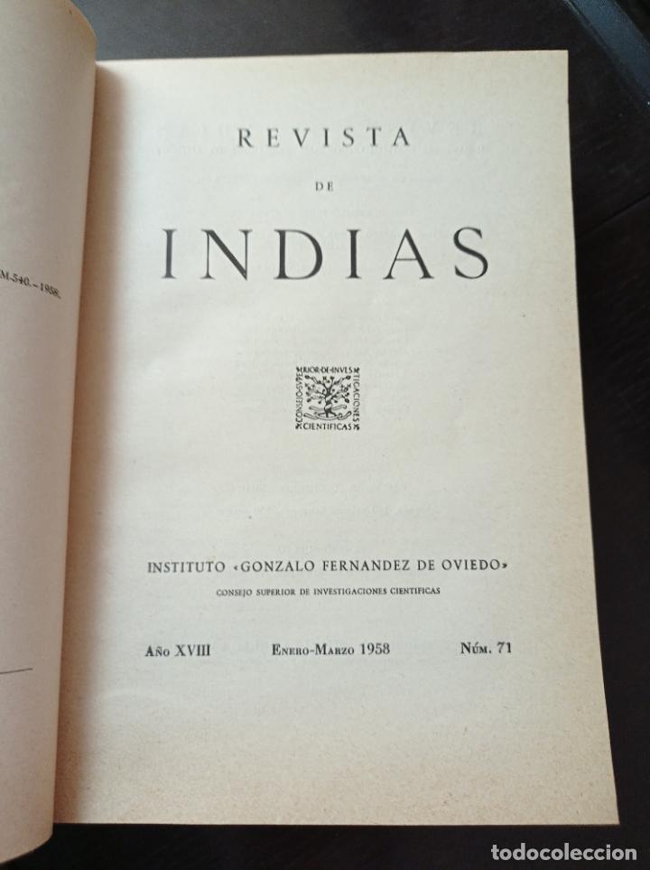 Libros de segunda mano: REVISTA DE INDIAS - A&Ntilde;O 1958 COMPLETO - Foto 3