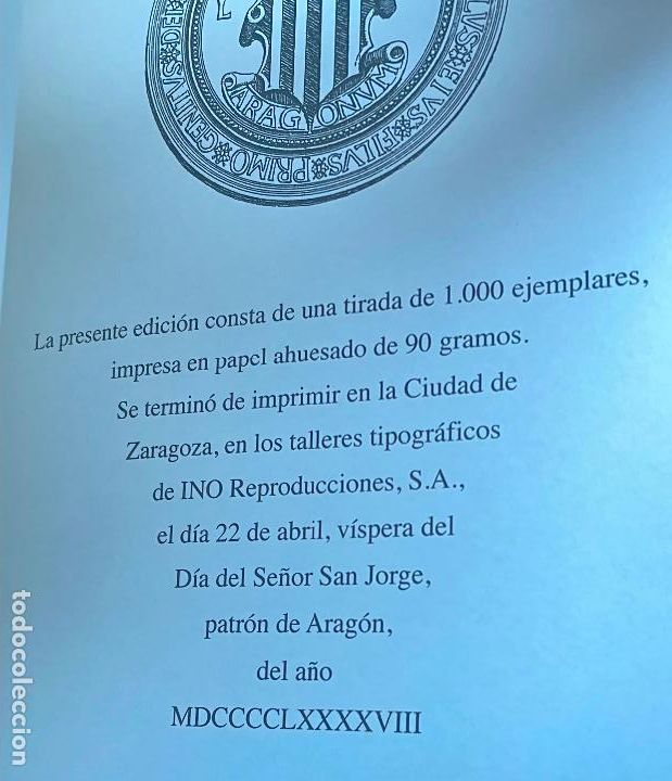 Libros de segunda mano: HISTORIAS ECCLESIASTICAS Y SECULARES DE ARAGON, JUAN DE LANUZA Facsimil - Foto 6