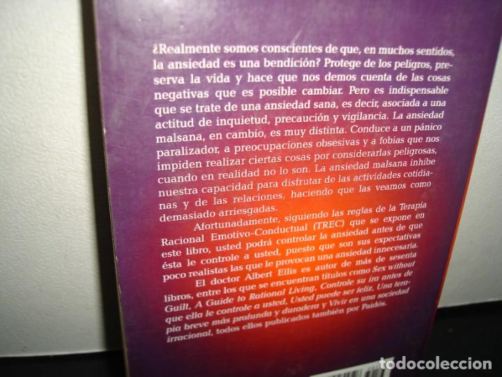 Libros de segunda mano: 34- C&Oacute;MO CONTROLAR LA ANSIEDAD ANTES DE QUE LE CONTROLE A USTED - ALBERT ELLIS - Foto 3