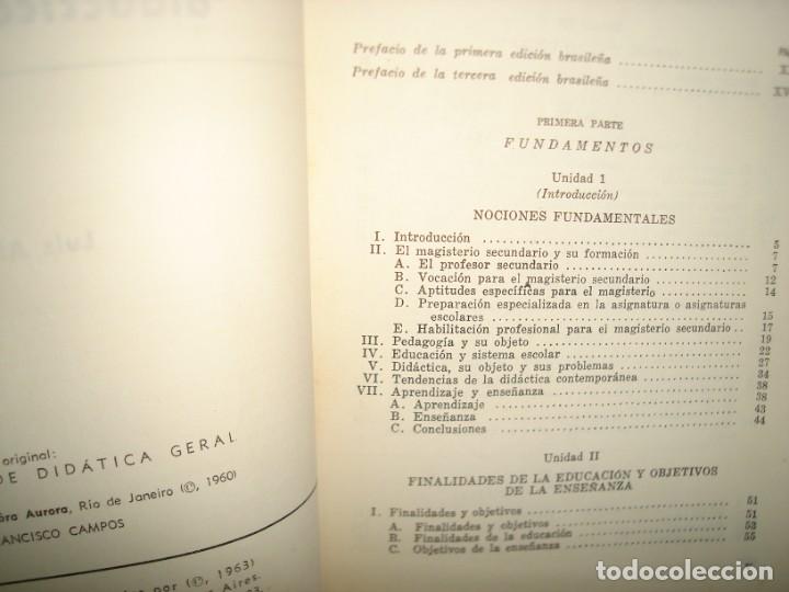 Libros de segunda mano: 34- COMPENDIO DE DID&Aacute;CTICA GENERAL - LUIZ A. DE MATTOS - Foto 3