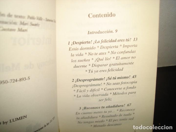 Libros de segunda mano: 34- AUTOLIBERACI&Oacute;N INTERIOR - ANTHONY DE MELLO - Foto 4