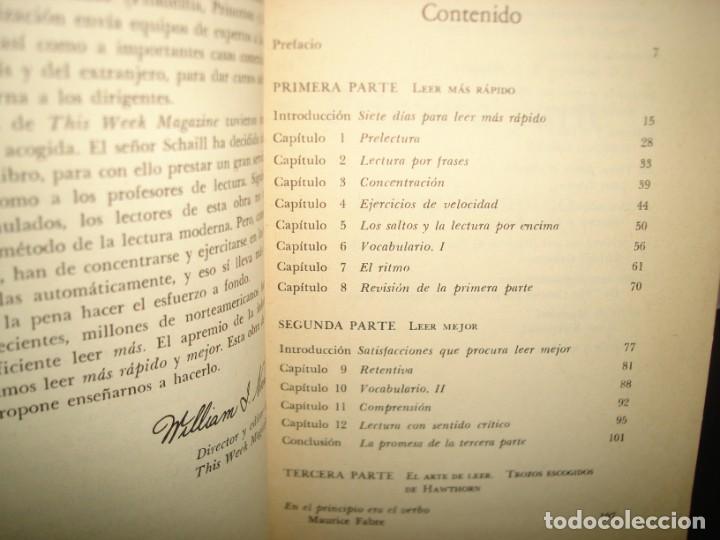 Libros de segunda mano: 34- C&Oacute;MO LEER M&Aacute;S R&Aacute;PIDO EN 7 D&Iacute;AS - WILLIAM S. SCHAILL - Foto 3