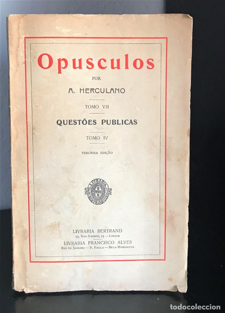 Libros de segunda mano: Op&uacute;sculos de Alexandre Herculano - Foto 1