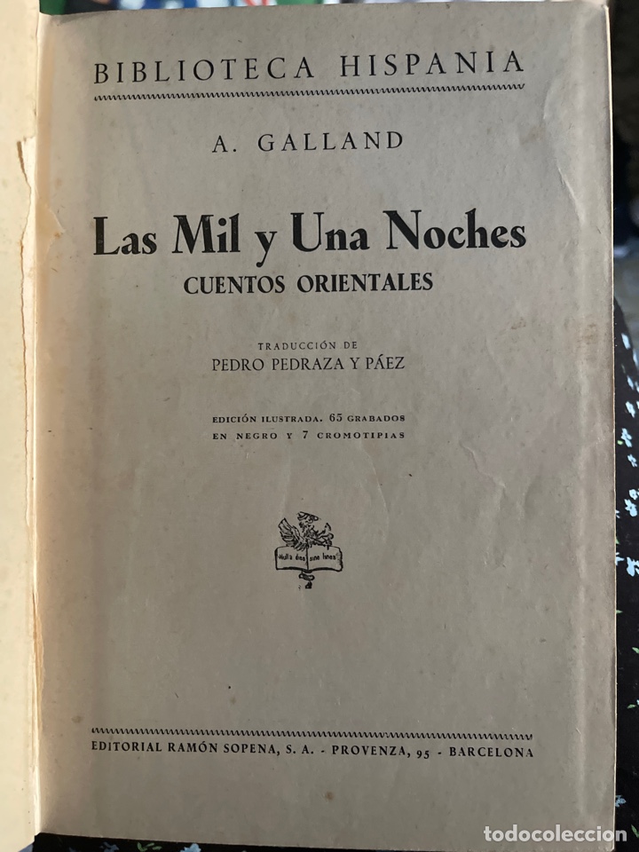 Libros de segunda mano: Las mil y una noche. Editorial Ramon Sopena - Foto 2