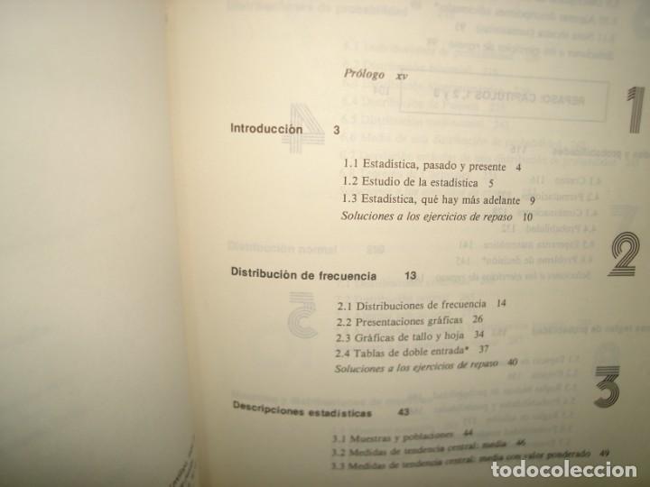 Libros de segunda mano: 37- ESTAD&Iacute;STICA - JOHN E. FREUND / RICHARD MANNING SMITH - Foto 3