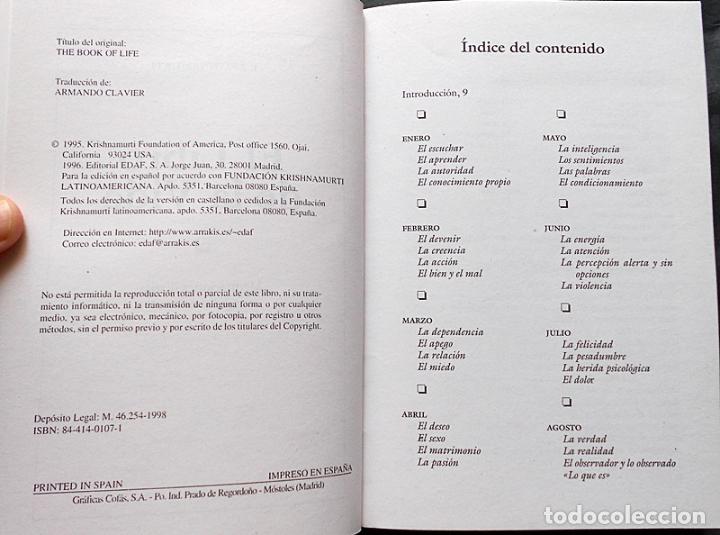 Libros de segunda mano: El libro de la Vida. Meditaciones diarias con Krishnamurti - Edaf (1998) - Foto 4