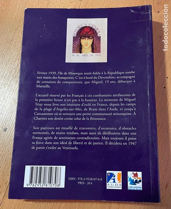 Libros de segunda mano: SABLE AMER, (Arena amarga) Miguel Triay Pascuchi EN FRANCES - Foto 2