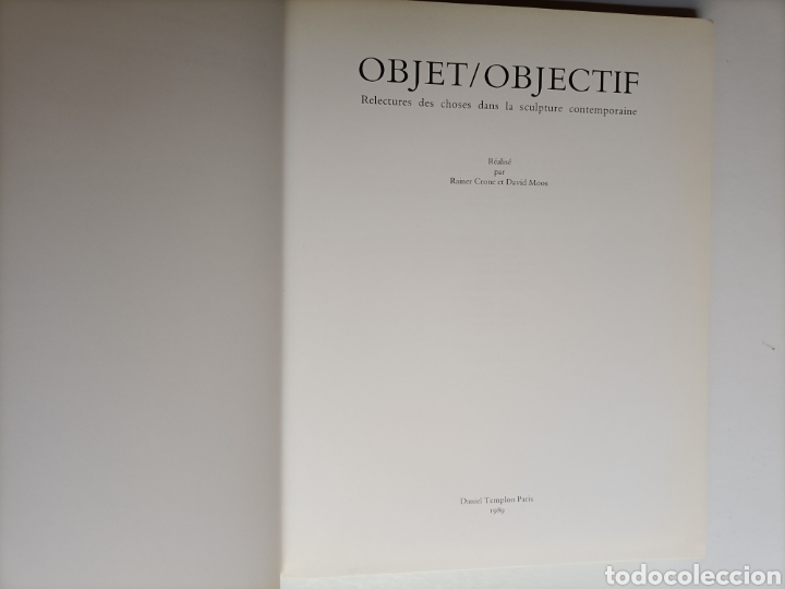 Libros de segunda mano: --.Objet Objectif.Crone Moos Object Objective . . Libro en franc&eacute;s e ingl&eacute;s. Arte siglo XX escultura - Foto 8