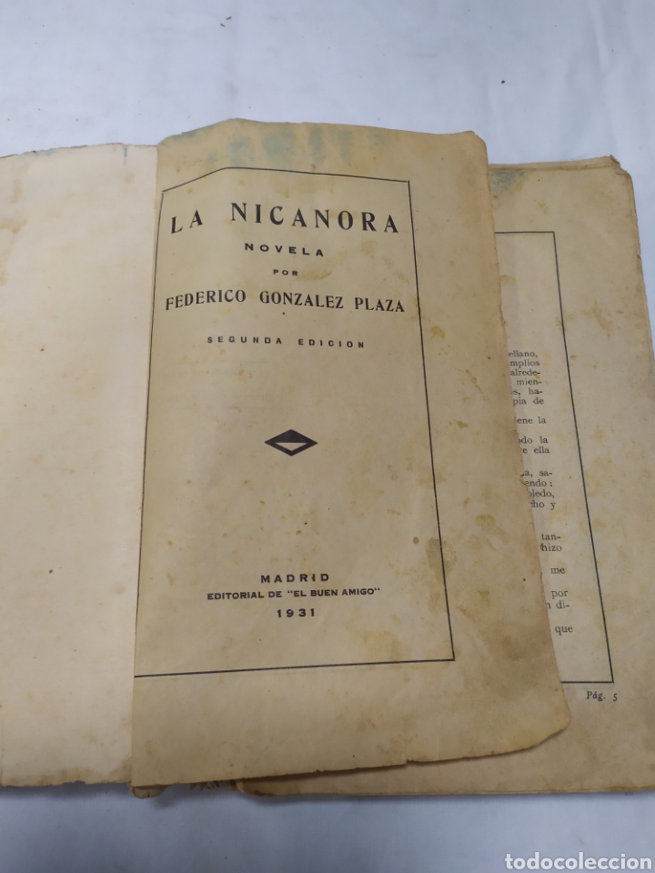 Libros de segunda mano: La nicanora, Federico Gonz&aacute;lez, 1931 - Foto 3