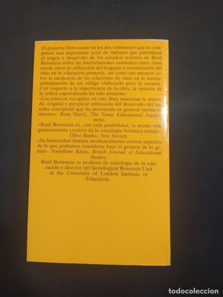 Libros de segunda mano: CLASES, CODIGOS Y CONTROL. BASIL BERSTEIN. ED. AKAL. 1988. - Foto 5