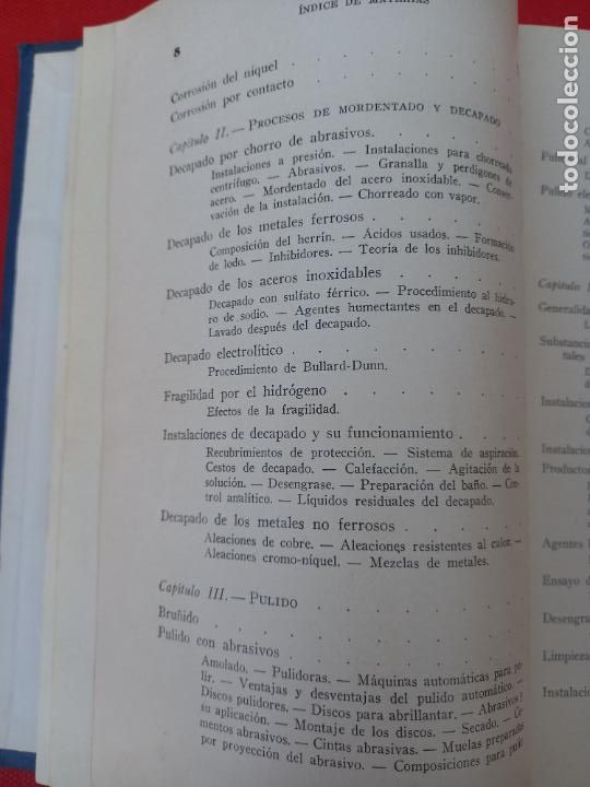 Libros de segunda mano: ACABADO QUIMICO Y GALVANOPLASTICO DE LOS METALES. - Foto 4