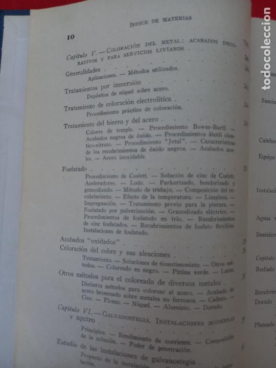 Libros de segunda mano: ACABADO QUIMICO Y GALVANOPLASTICO DE LOS METALES. - Foto 6