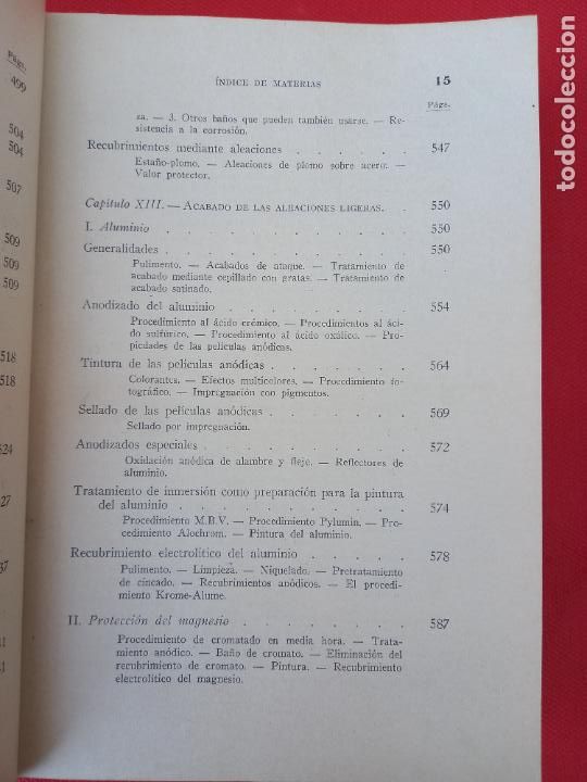 Libros de segunda mano: ACABADO QUIMICO Y GALVANOPLASTICO DE LOS METALES. - Foto 11