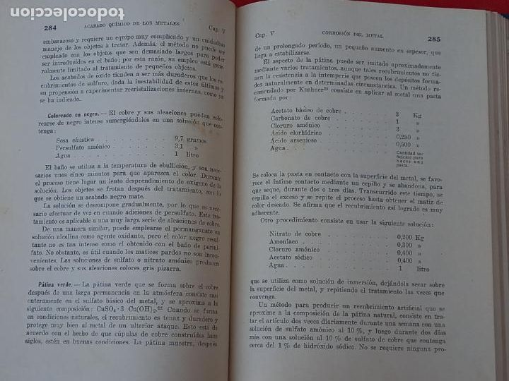 Libros de segunda mano: ACABADO QUIMICO Y GALVANOPLASTICO DE LOS METALES. - Foto 14