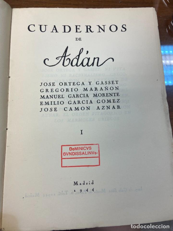 Libros de segunda mano: CUADERNOS DE AD&Aacute;N - MADRID, 1944 - TOMO I - Foto 1