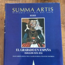 Libros de segunda mano: SUMMA ARTIS. EL GRABADO EN ESPAÑA. (SIGLOS XIX A XX). VOL XXXII. ESPASA CALPE, 1988.. Lote 357103190