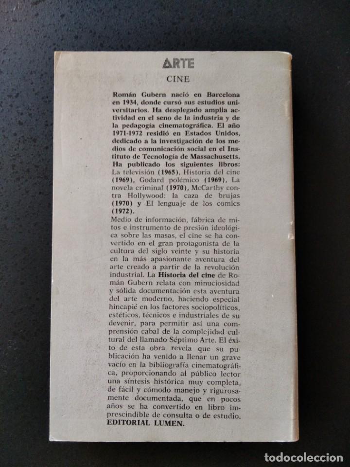 Libros de segunda mano: Historia del cine, volumen 1. Rom&aacute;n Gubern. - Foto 2