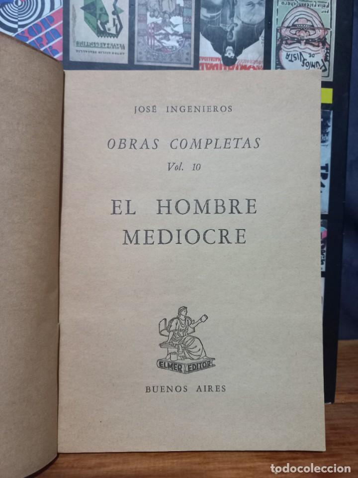 Libros de segunda mano: Jos&eacute; Ingenieros - El Hombre Mediocre - 1957 - Foto 3
