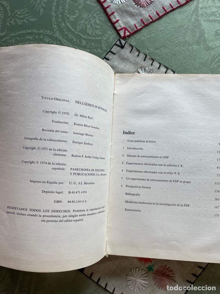 Libros de segunda mano: Hipnosis y percepci&oacute;n extrasensorial (dr. Milan Ryzl) - Foto 2