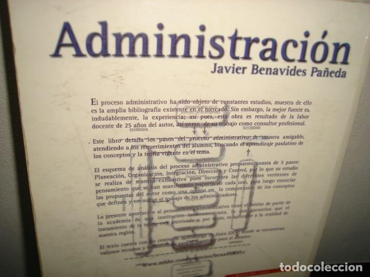 Libros de segunda mano: 1- ADMINISTRACI&Oacute;N - JAVIER BENAVIDES PA&Ntilde;EDA - Foto 3