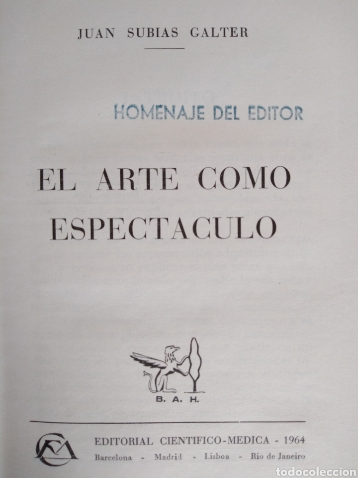 Libros de segunda mano: EL ARTE COMO ESPECT&Aacute;CULO, JUAN SUB&Iacute;AS, PRIMERA EDICI&Oacute;N - Foto 5