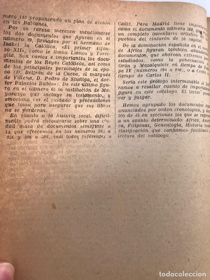 Libros de segunda mano: Cat&aacute;logo de documentos hist&oacute;ricos, geneal&oacute;gicos, eclesi&aacute;sticos - Foto 3