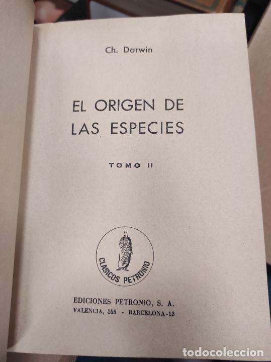 Libros de segunda mano: El origen de las especies. Tomo II. Petronio - Foto 2