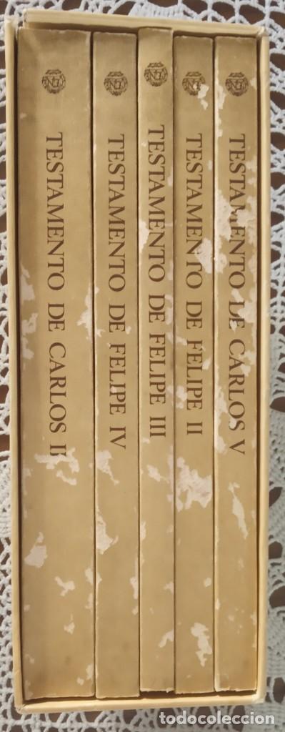 Libros de segunda mano: Testamentos de los reyes de la casa de Austria 5 Libros con estuche - Foto 3
