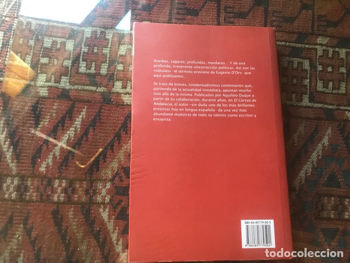 Libros de segunda mano: Cr&oacute;nicas anacr&oacute;nicas. Aquilino Duque. Altera. Como nuevo - Foto 3