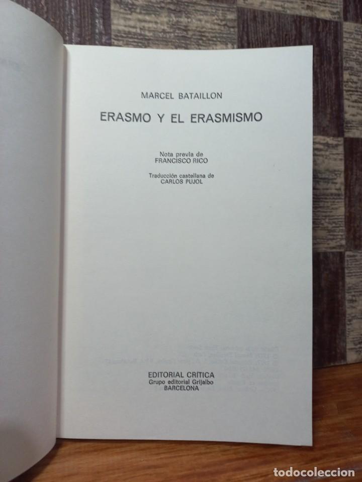 Libros de segunda mano: Marcel Bataillon - Erasmo y el Erasmismo - 1977 - Foto 3