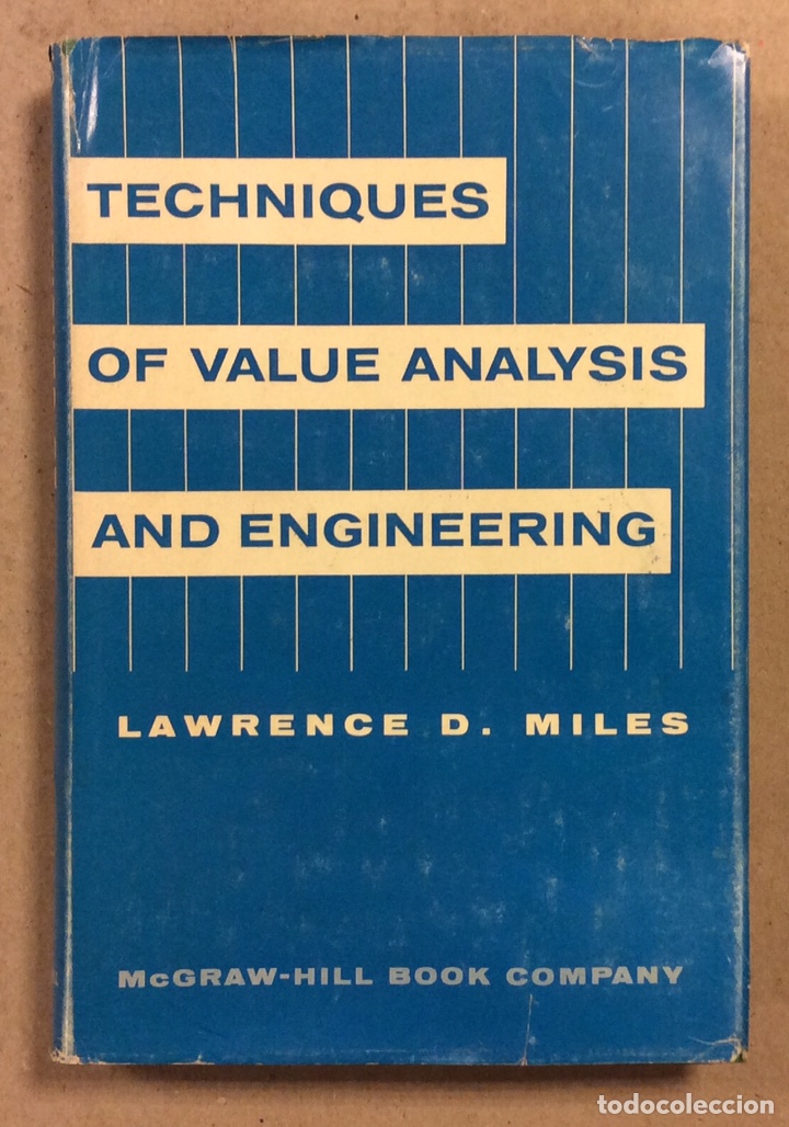Libros de segunda mano: TECHNIQUES OF VALUE ANALYSIS AND ENGINEERING. LAWRENCE D. MILES. MCGRAWHILL 1961. EN INGL&Eacute;S - Foto 1