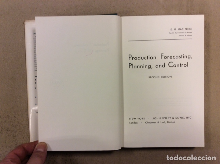 Libros de segunda mano: PRODUCTION FORECASTING, PLANNING, AND CONTROL. E.H. MAC NIECE. JOHN WILEY & SONS 1951. EN INGL&Eacute;S - Foto 2