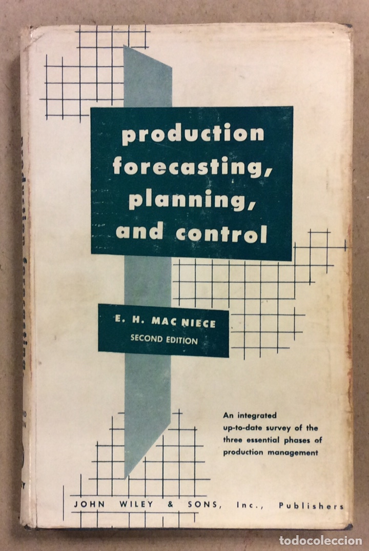 Libros de segunda mano: PRODUCTION FORECASTING, PLANNING, AND CONTROL. E.H. MAC NIECE. JOHN WILEY & SONS 1951. EN INGL&Eacute;S - Foto 1