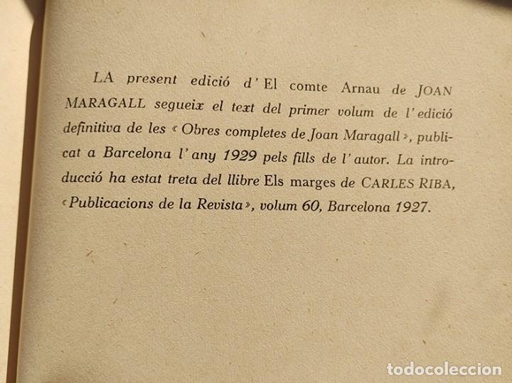 Libros de segunda mano: Comte Arnau, El. Maragall, Joan 1937 - Foto 4