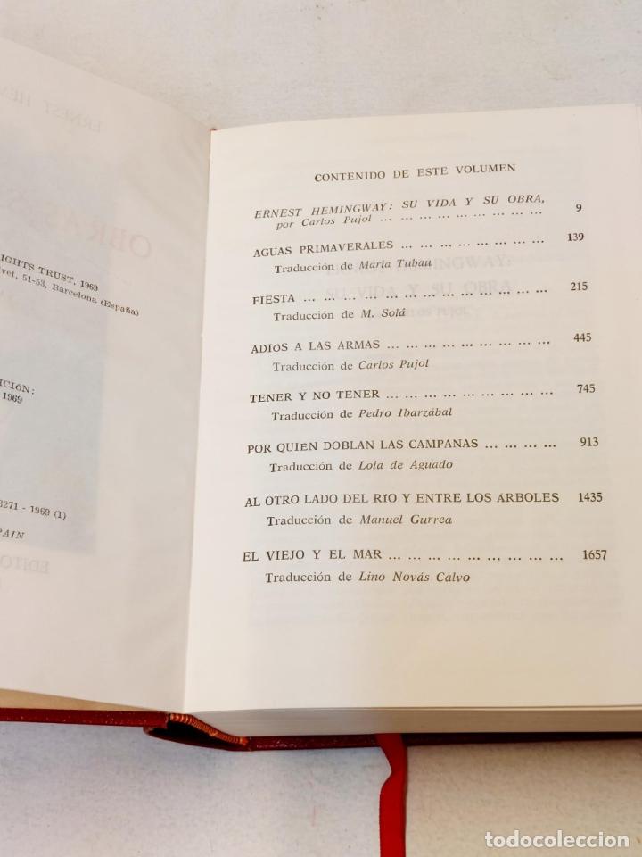 Libros de segunda mano: OBRAS SELECTAS DE E. HEMINGWAY ED. PLANETA. PRIMERA EDICION 1969 - Foto 7
