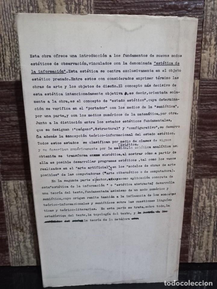 Libros de segunda mano: Max Bense - Est&eacute;tica de la Informaci&oacute;n - 1972 - Foto 4