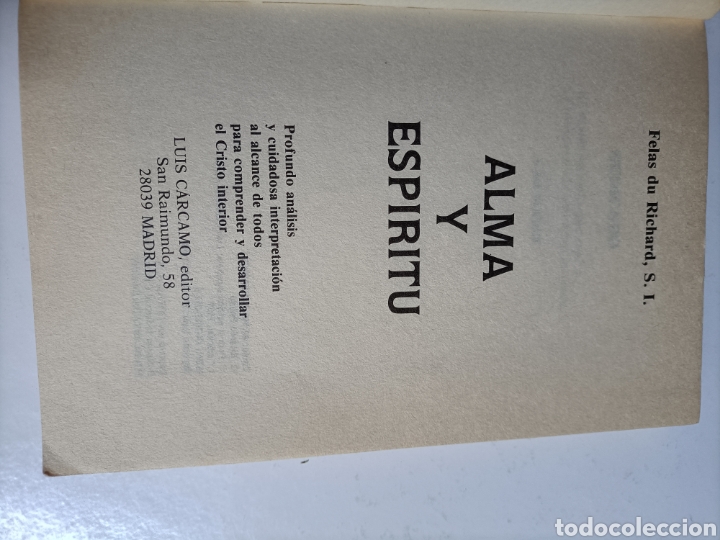 Libros de segunda mano: Alma y esp&iacute;ritu.Felas su Richard - Foto 6