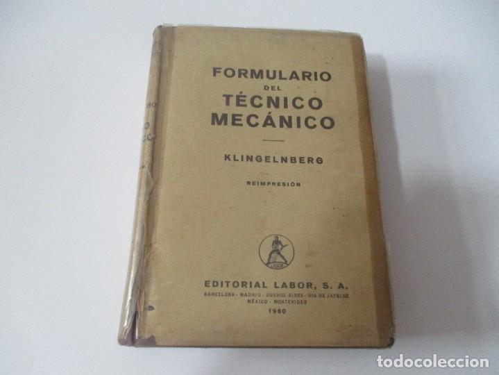 Libros de segunda mano: KLINGELNBERG Formulario del T&eacute;cnico mec&aacute;nico W13984 - Foto 1
