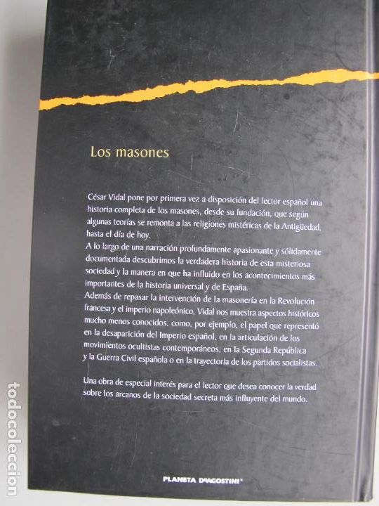 Libros de segunda mano: LOS MASONES .- C&Eacute;SAR VIDAL.- PLANETA AGOSTINI. 2005 - Foto 2