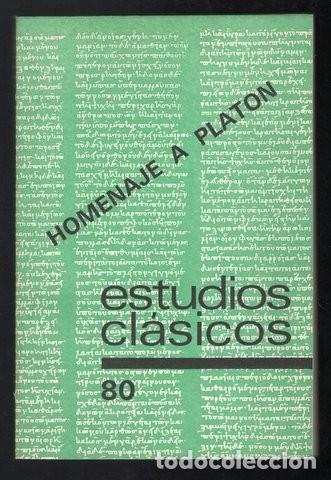 Libros de segunda mano: ESTUDIOS CLASICOS 80. HOMENAJE A PLATON - Foto 1