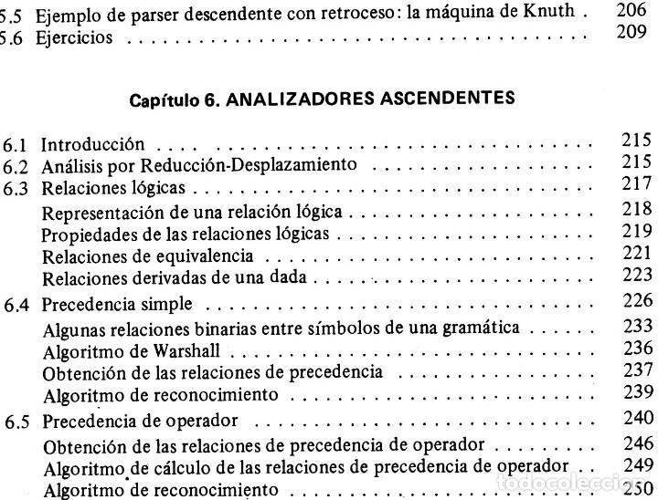 Libros de segunda mano: �F1045 - COMPILADORES. TEORIA Y CONSTRUCCION. INCLUYE EJERCICIOS Y SUS SOLUCIONES. - Foto 11