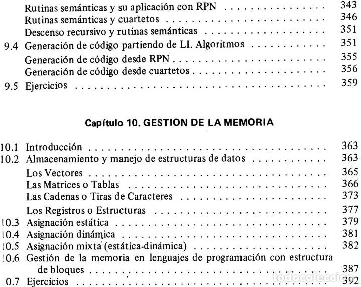 Libros de segunda mano: �F1045 - COMPILADORES. TEORIA Y CONSTRUCCION. INCLUYE EJERCICIOS Y SUS SOLUCIONES. - Foto 14