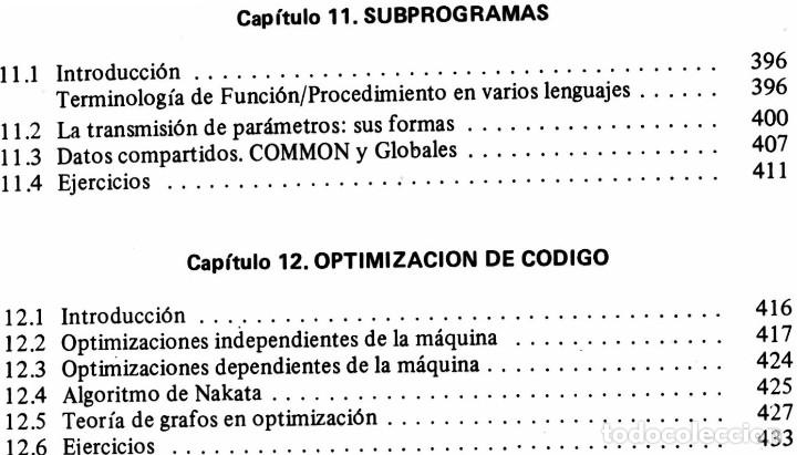 Libros de segunda mano: �F1045 - COMPILADORES. TEORIA Y CONSTRUCCION. INCLUYE EJERCICIOS Y SUS SOLUCIONES. - Foto 15