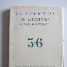 Libros de segunda mano: CUADERNOS DE LITERATURA CONTEMPORANEA. 1942 NUMEROS 5-6 PARCIALMENTE DEDICADO A GABRIEL MIRÓ. Lote 360992260