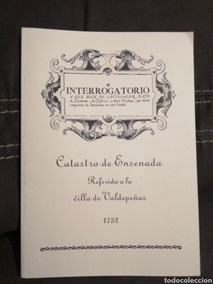 Libros de segunda mano: VALDEPE&Ntilde;AS, FACS&Iacute;MIL CATASTRO DE ENSENADA, A&Ntilde;O 1752 - Foto 1