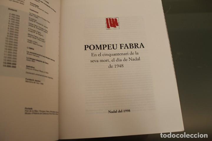 Libros de segunda mano: POMPEU FABRA FUNDACIO JAUME I 1998 - Foto 2