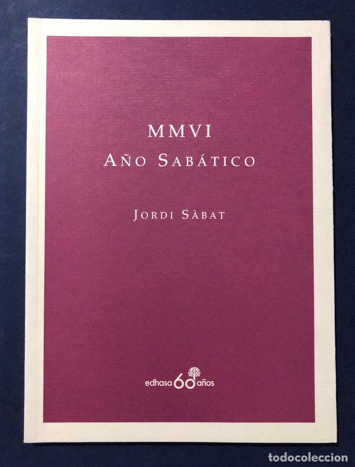 Libros de segunda mano: A&Ntilde;O SAB&Aacute;TICO / JORDI SABAT / ED. EDHASA / SIN USAR - Foto 1