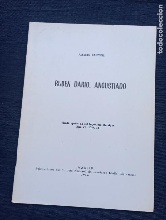 Libros de segunda mano: RUBEN DARIO,ANGUSTIADO,ALBERTO S&Aacute;NCHEZ. - Foto 1