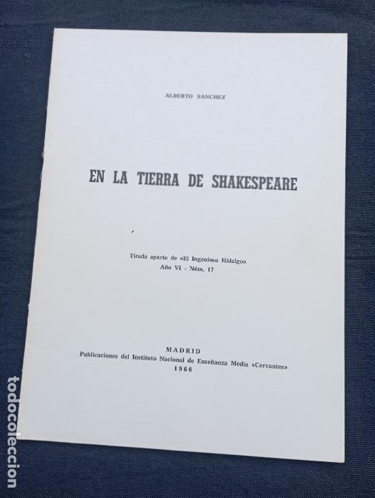 Libros de segunda mano: EN LA TIERRA DE SHAKESPEARE,ALBERTO S&Aacute;NCHEZ. - Foto 1